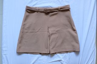 Bershka Beige Mini Skirt