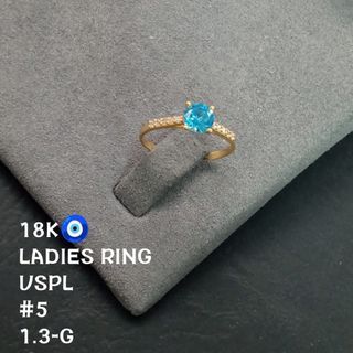 Blue Topaz Zirconia Stones Ring