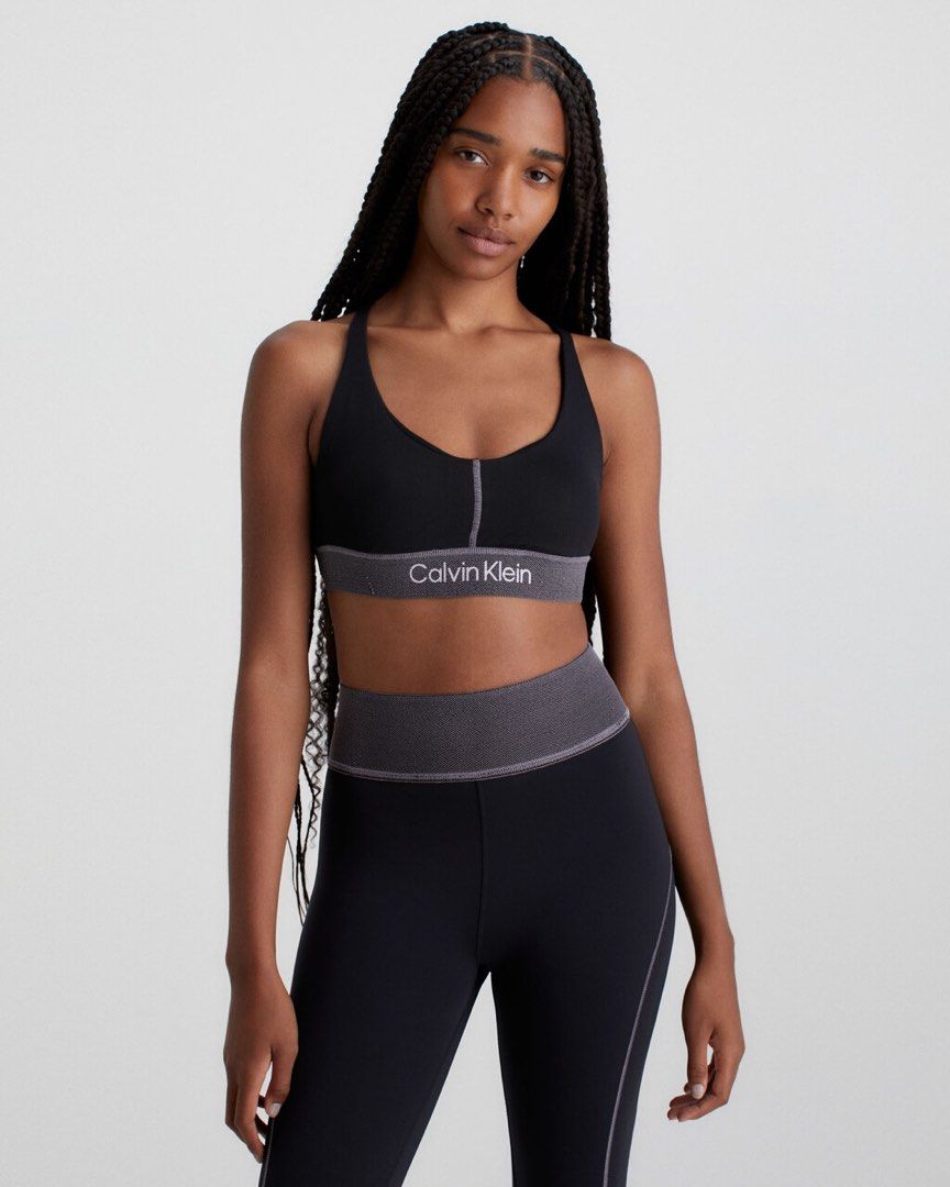 BNWT Calvin Klein Comfy Breathe Stretch Medium Impact Sports Bra Size L UP 89 Women s Fashion Activewear on Carousell
