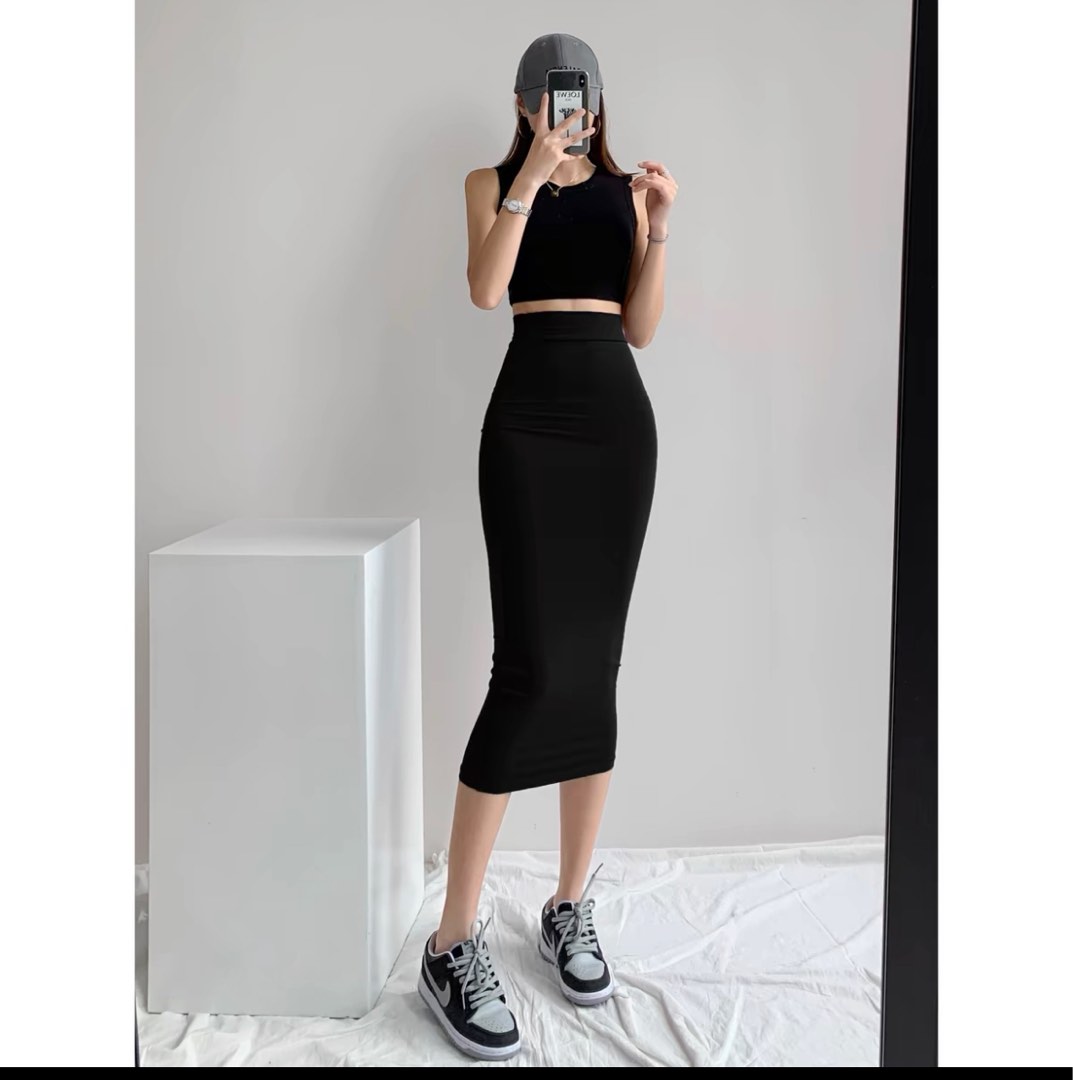 Bodycon navy skirt best sale