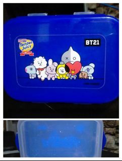 BTS (BT21) x Purefoods Limited Collector's Edition Merch Small Lunch Box Tender Juicy Official Collectible Jhope Mang Jin RJ Jungkook Cooky V Tata Suga Shooky Jimin Chimmy RM Koya Van Army Collection Kpop Line Friends Lunches Fan Merchandise Storage Boxes