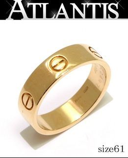Cartier Love Ring Ring YG size:61 Yellow Gold