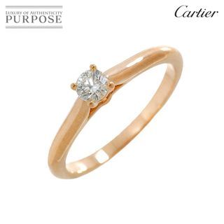 Cartier Solitaire Diamond 0.23ct F/VS1/3EX #55 Ring K18 PG 750 Ring Solitaire Ring