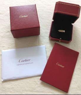Cartier Trinity Ring #57 No. 16.5 No. 17 Box with warranty SM