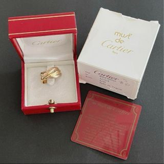 Cartier Trinity Ring Three Colors YG WG PG 750 51