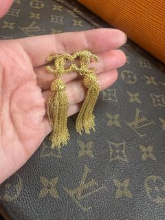 Chanel Dangling Tassel Earrings