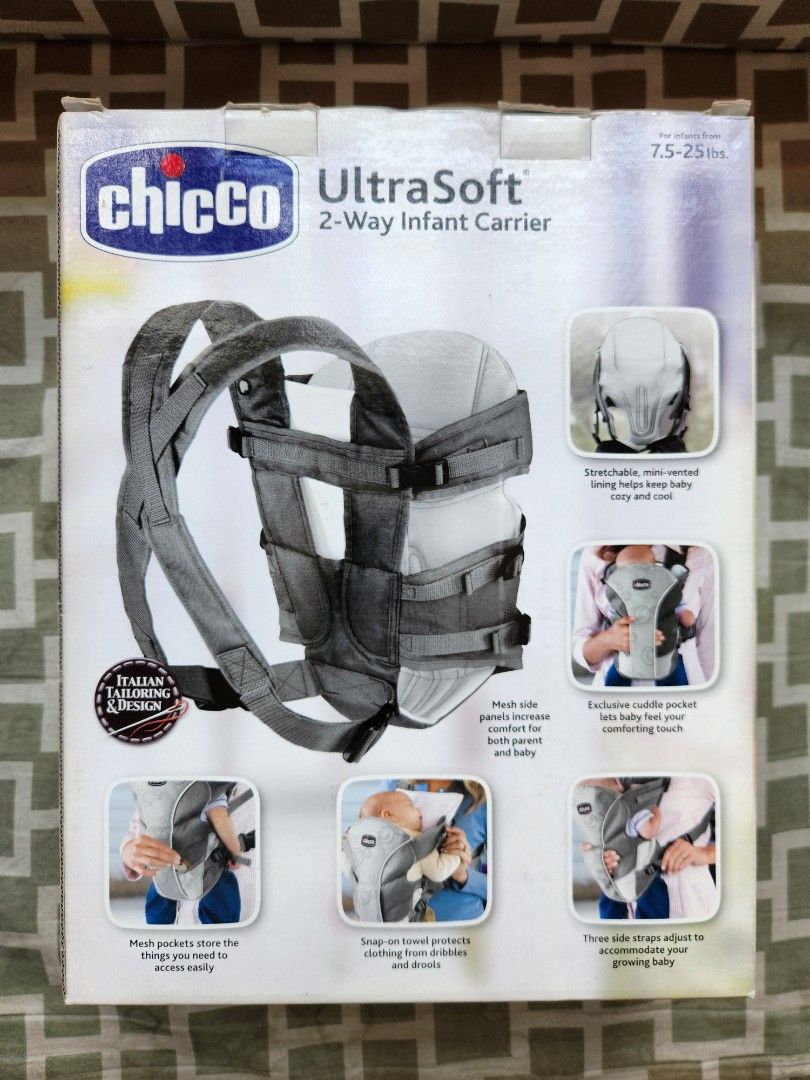 Chicco Ultrasoft Infant Carrier (Category: Carriers & Slings) located in Antipolo. Submitted by regynana (Listing ID 1300968393, Image 2). Description: Used a few times but still in very good condition. Washed before storing..