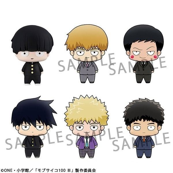 Chokorin Mascot Mob Psycho 100 (Category: Designer & Blind Box Toys) located in Valenzuela. Submitted by littlechopletsph (Listing ID 1301054168, Image 2). Description: P550 EACH: Shigeo Arataka Dimple Ritsu Teruki Katsuya - Opened box, sealed figure MOP: Gcash/Bank transfer MOD: GGX/SDD.