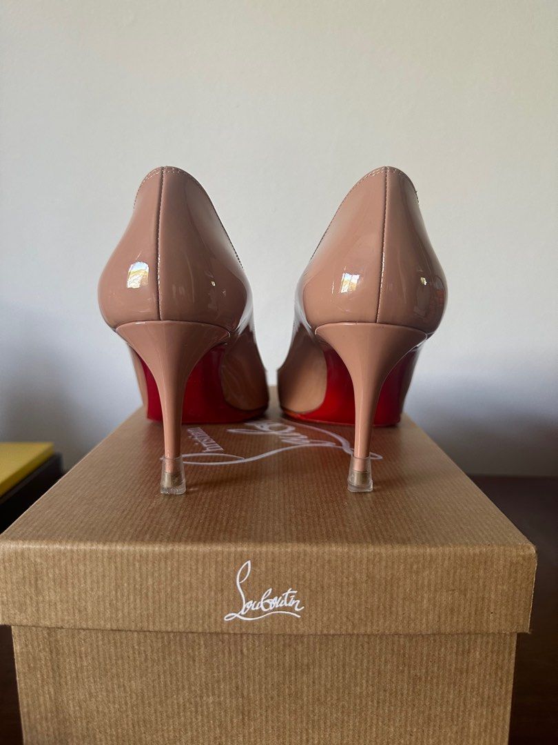 Christian Louboutin Kate 70 Nude Patent Heels Luxury Sneakers Footwear on Carousell