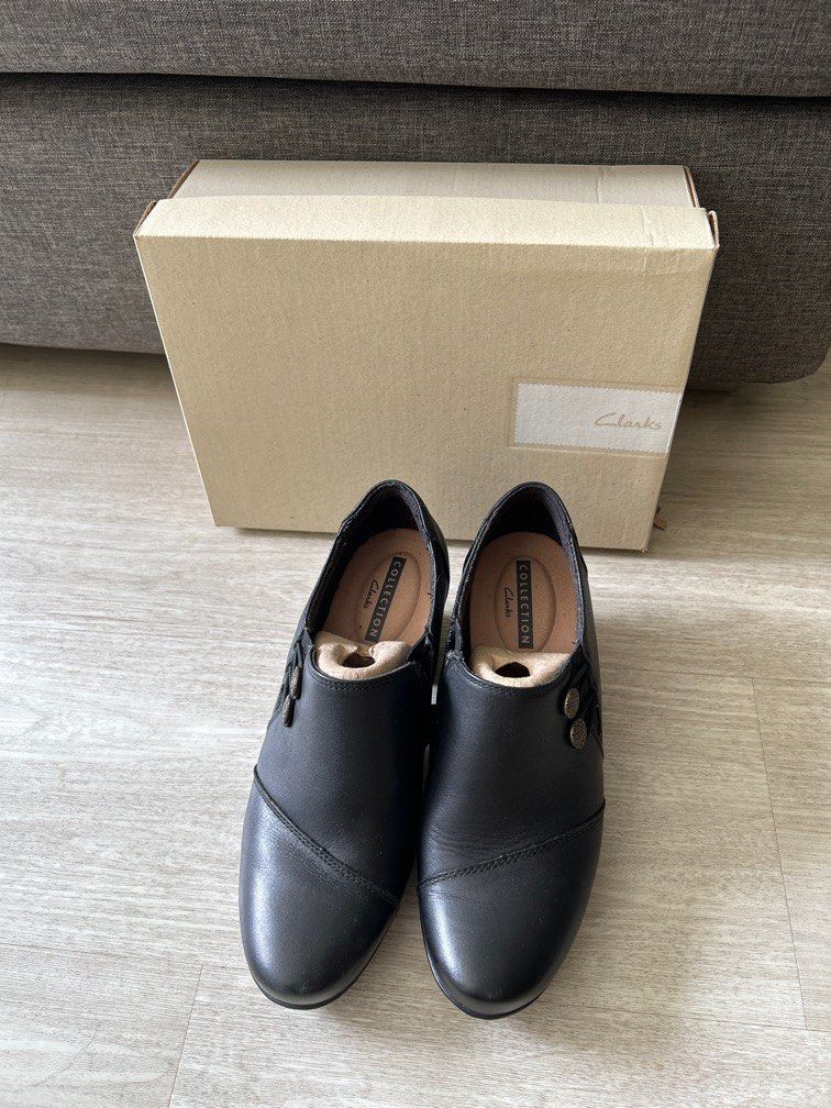 Clarks emslie warren black hot sale