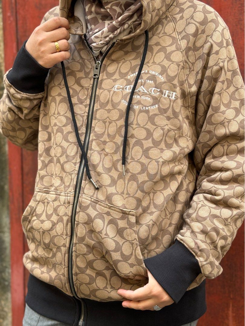 Coach signature hoodie clearance