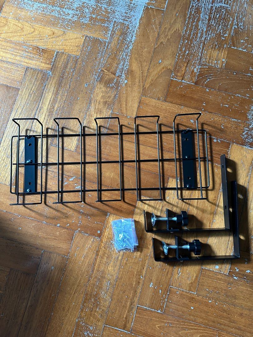 Computer desk table under mount (Category: Computer Parts) located in Singapore. Submitted by sombooon (Listing ID 1300970513, Image 1). Description: Unused set, can be used for cable management. .