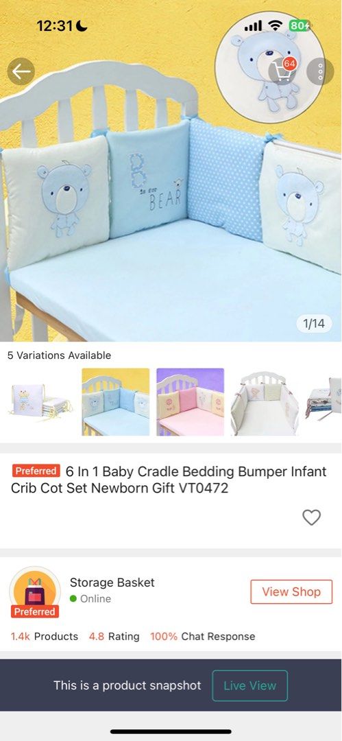 Cot protector (Category: Cots & Cribs) located in Singapore. Submitted by seraphicalicious (Listing ID 1301119870, Image 2). Description: Helpful for protecting baby from knocks .