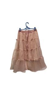 cute coquette pink ruffle fairy skirt