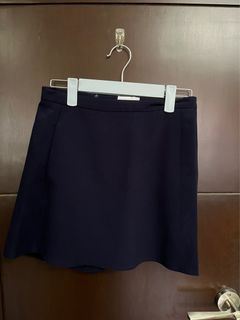Dark Blue Plain Mini Skirt