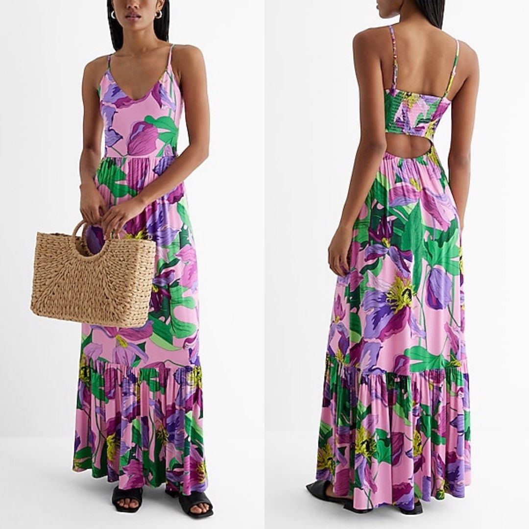 EXPRESS MAXI DRESS FLORAL Women s Fashion Dresses Sets Dresses on Carousell
