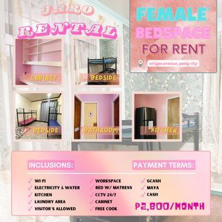 Female bedspace for rent in Ortigas Pasig