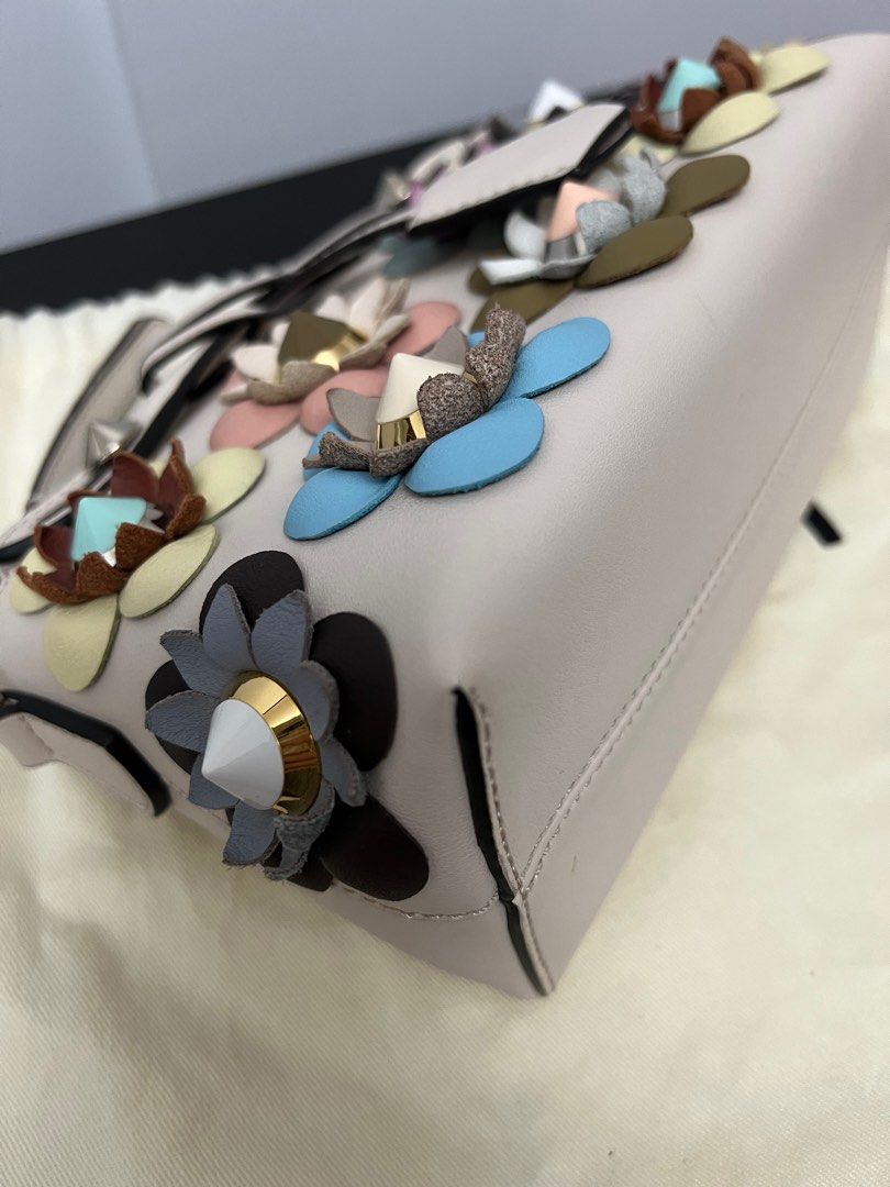 Fendi mini by the way Vitello Dolce Flower (Category: Luxury Bags & Wallets) located in Binan City. Submitted by ga_closet (Listing ID 1300971593, Image 3). Description: Comes with cards, dustbag and adjustable strap. Limited design of Fendi mini by the way. .