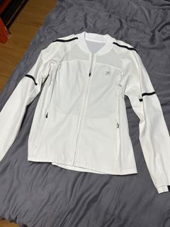 fila white mesh running jacket