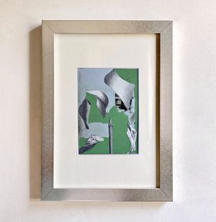 For Ann Truit No.6 Series Original Collage Art Works 37x27cm with GLASS FRAME