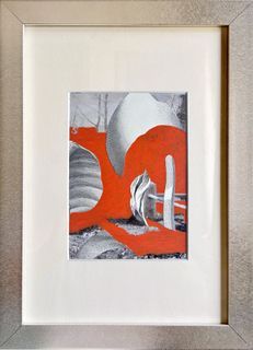 For Ann Truit Series No.7 Original Collage Art Works 37x27cm with GLASS FRAME