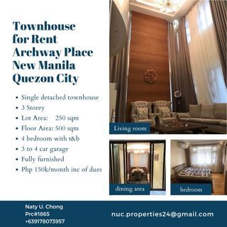 FOR RENT: TOWNHOUSE SINGLE DETACHED