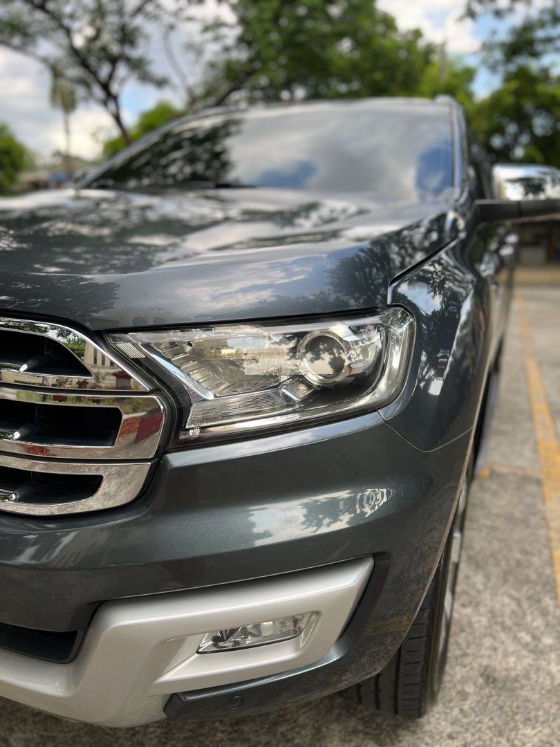 Ford Everest (Category: Used Cars) located in Quezon City. Submitted by greenthriftshopph (Listing ID 1016775215, Image 3). Description: 2016 Ford Everest Titanium 4x2 2.2L Metropolitan Gray 85K Mileage 2026 LTO Registered 800mm Water Wading Capacity Casa-maintained Parked in covered private garage Lady-owned, first owner City driving only Annual interior and exterior detailing 3M V-kool Tint 3M Nomad Car Mat .