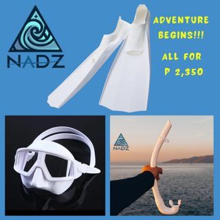 Freediving/Scuba Fins, Mask, Snorkel