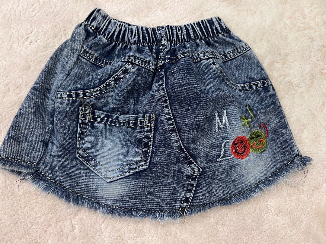 Girl Jeans Skirt Pants 2 4 Years old Babies Kids Babies Kids Fashion on Carousell