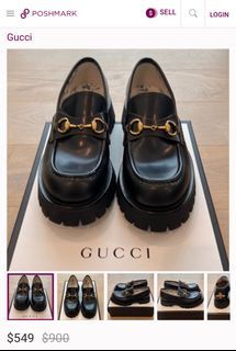 Gucci Horsebit Leather Platform Loafers EUR 38