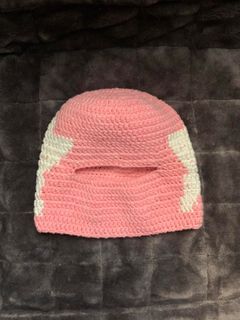 handmade half face knitted balaclava hat