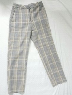 H&m plaid trousers