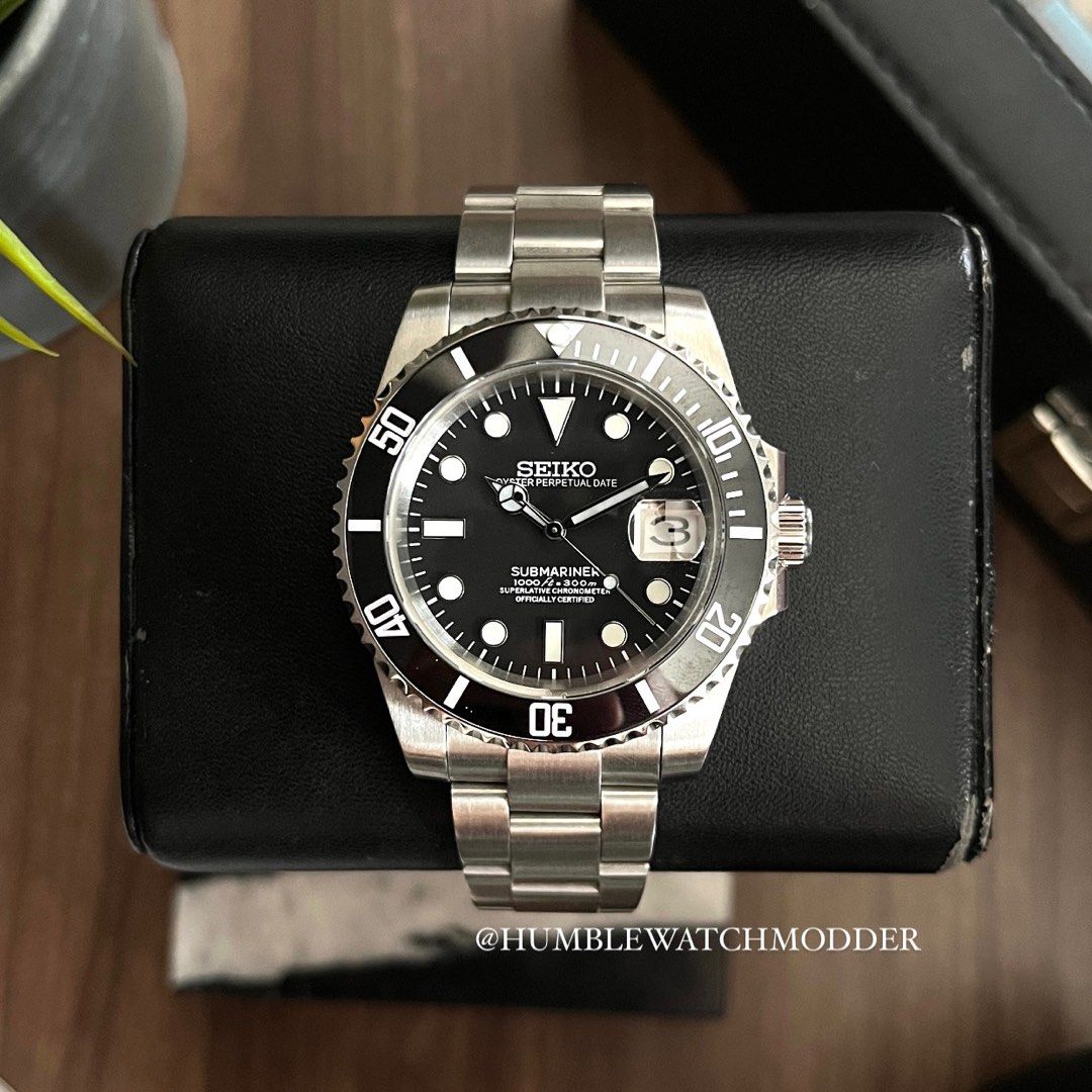 IN STOCK Seiko Premium Submariner Mod black Luxury Watches on Carousell