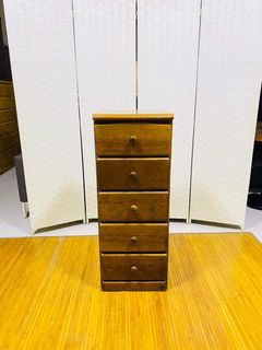 JAPAN SURPLUS FURNITURE SLIM SIDE DRAWER WITH 5PULLOUT DRAWERS  SIZE 15.5L x 16.75W x 39.5H in inches  FG003  (AS-IS ITEM) IN GOOD CONDITION