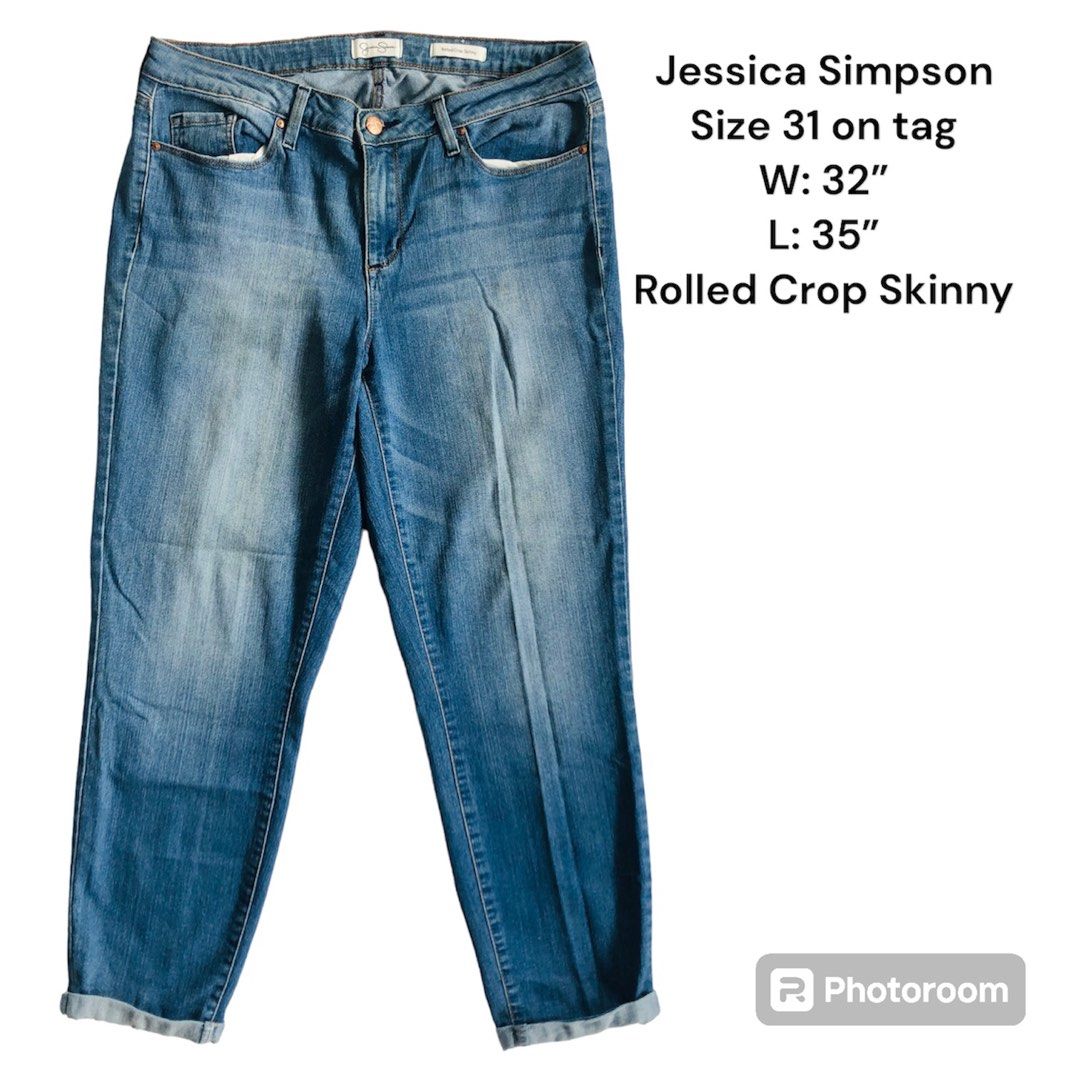 Jessica simpson rolled crop skinny hot sale