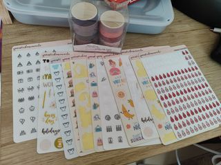 Journaling Sets, stickers, washi tapes, journal notebook