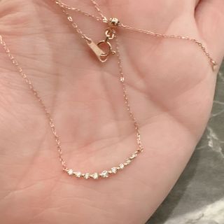 K18 Japan Gold 0.20 ct. Diamond Dainty Smile Necklace