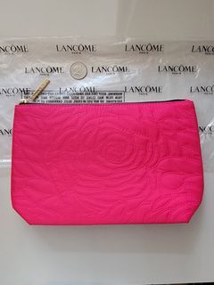 Lancome Hot Pink Quilted Cosmetic Bag