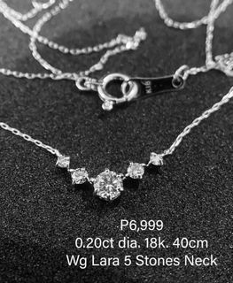WG Lara 5 stone necklace (natural diamond)