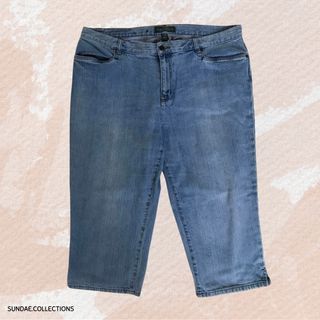 Lauren by Ralph Lauren Plus Size Cropped Jeans / Denim Pants