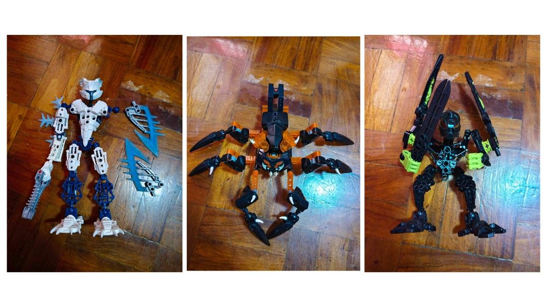 LEGO BIONICLE LOTS (Category: Lego & Building Sets) located in Quezon City. Submitted by pupaj (Listing ID 1301013215, Image 1). Description: CONDITION: Used / WYSIWYG (has some missing and/or damaged parts as shown) PRICE: 1575 PHP per lot 1 available LOCATION: Batasan QC area SHIPPING: Via Grab / Lalamove / GoGo Xpress / LBC / ABest Express Buyer can suggest other shipping options upon negotiation Shipping fee c/o buyer MODE OF PAYMENT: Via BDO