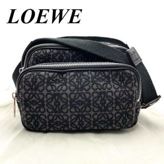 Loewe Camera Bag Mini Anagram Jacquard Calfskin Black