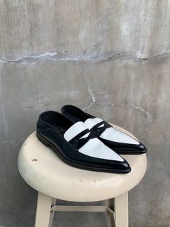 Loewe Leather Pointed Loafers