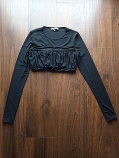 Longsleeves Mesh Cut Out Crop Top |I AM GIA BRAND