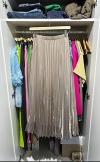 Mango | Metallic Pleated Skirt