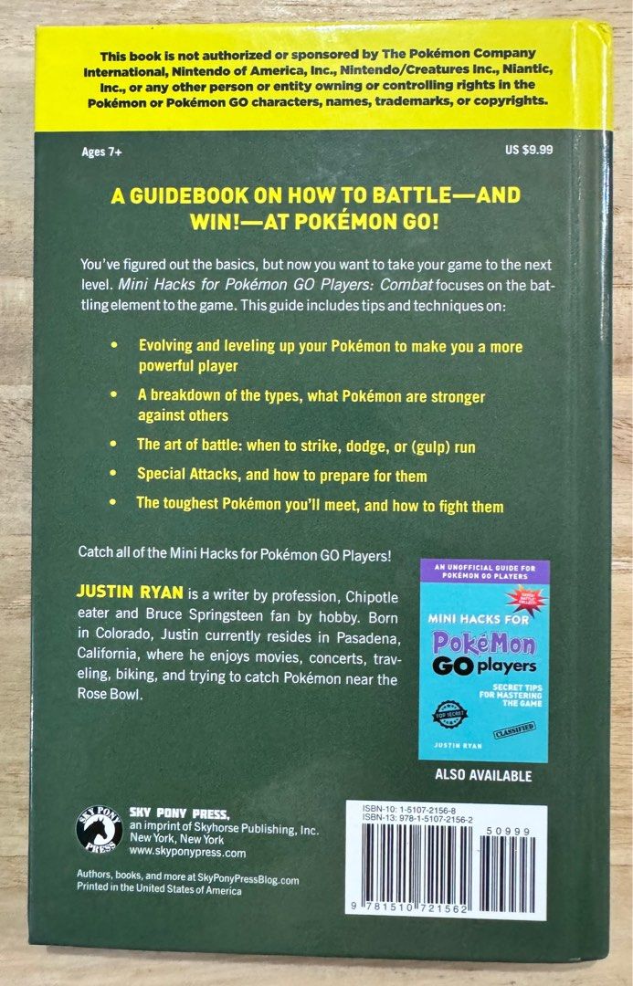 Mini Hacks for Pokemon Go Players (Category: Storybooks) located in San Pedro. Submitted by pageturner19 (Listing ID 1300983849, Image 2). Description: Author: Justin Ryan.
