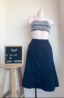 Navy blue long skirt