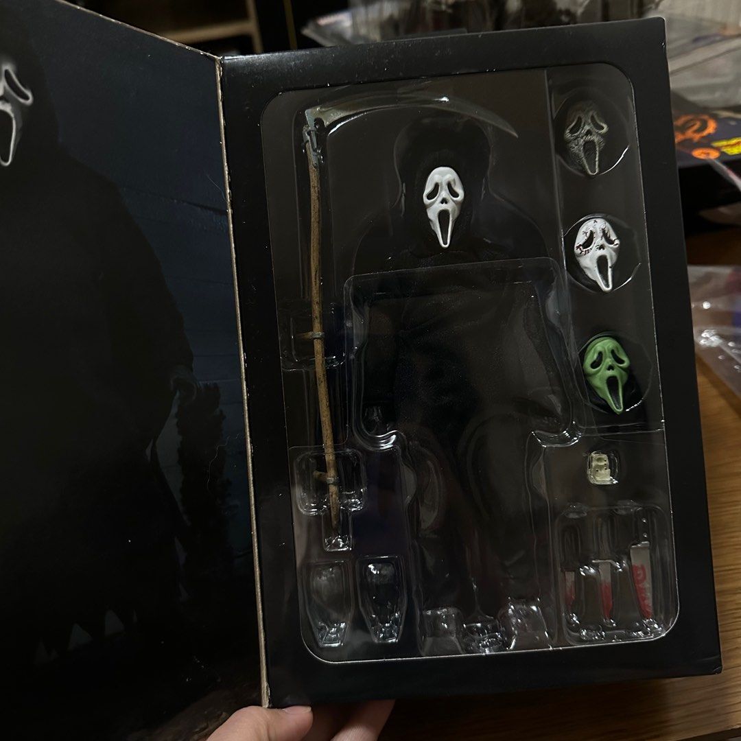 NECA Ghost Face/Jason/Freddy (Category: Figurines & Statues) located in Makati City. Submitted by doseofrose (Listing ID 1301126399, Image 2). Description: For sale only 1. NECA Ultimate Ghost Face (MISB) - 3000 2. NECA Tonny Terrors Jason Loose - 700 3. NECA Tonny Terrors Freddy Loose Broken Claws pero naka kabit pa - 500 Take all 3500 fix Pasay Every Wed to Fri/Cavite MOP BDO/GCASH Lalamove/LBC.