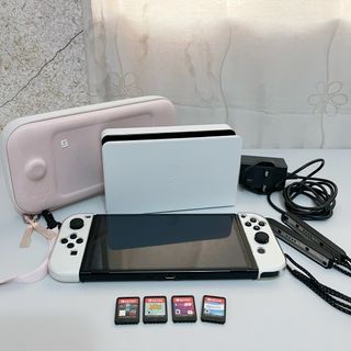 Nintendo Switch Console with White Joycon (OLED Model)