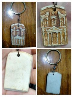 Petra Jordan Keychain Ceramic Intricate Detailed Design Key Ring  Collector Keyring Key Chain Collection Chains Rings Traveler Souvenir Traveling Essential Bag Accessory Travel Accessories Bags